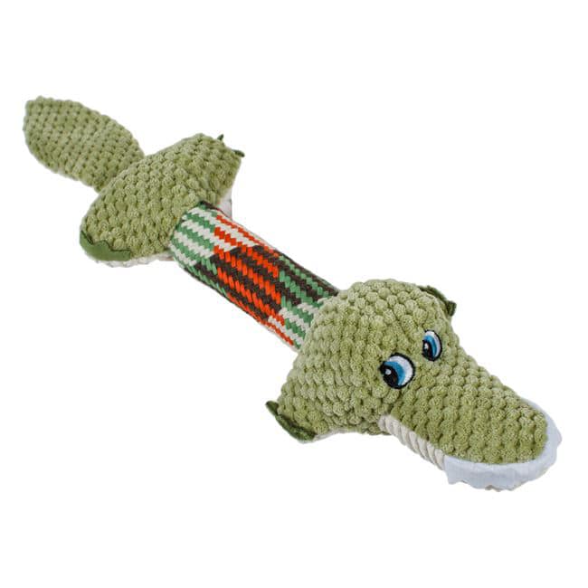 Играчка за куче плюшен Крокодил зелен 41 см.