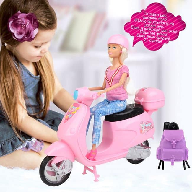 Кукла Betty с розов мотопед (говоряща)