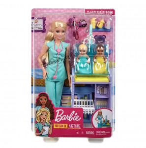 Barbie Кукла Педиатър- комплект