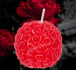 Свещ 3D топка червени розички