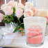 Декоративна Свещ Роза в красива стъклена чашка