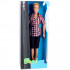 Кукла Кен с карирана риза и дънкови шорти