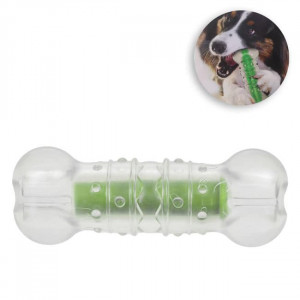 Играчка за куче Bone Green със звук на бутилка 16 см.