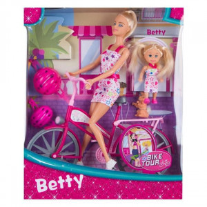 Кукли Betty- 2 кукли с велосипед