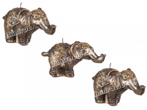 3D Свещи Слончета- комплект 3 броя